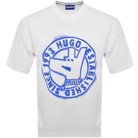 Product Image for HUGO Blue Norieles T Shirt White