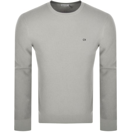 Product Image for Calvin Klein Waffle Structure Jumper Grey