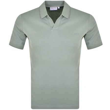 Recommended Product Image for Calvin Klein Open Placket Polo T Shirt Green