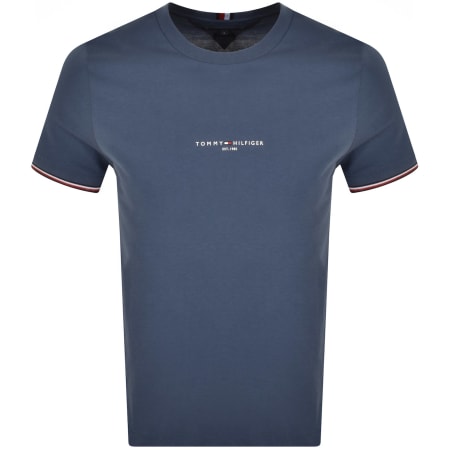 Product Image for Tommy Hilfiger Logo Slim Fit T Shirt Blue