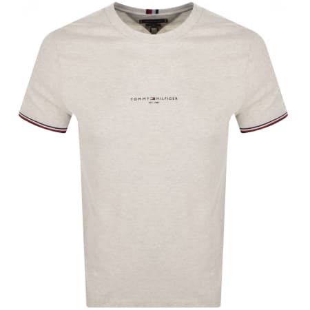 Product Image for Tommy Hilfiger Logo Slim Fit T Shirt Beige