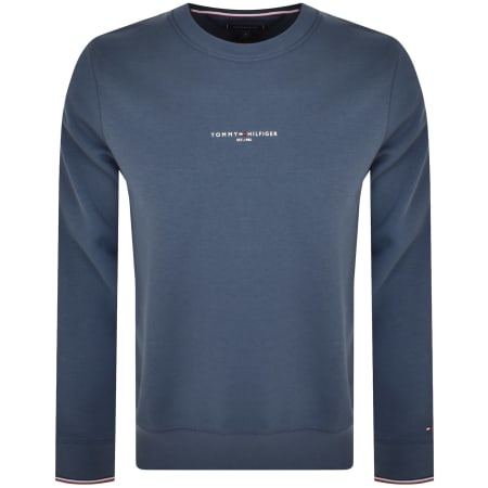 Recommended Product Image for Tommy Hilfiger Logo Tipped Sweatshirt Blue