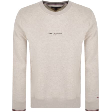 Product Image for Tommy Hilfiger Logo Tipped Sweatshirt Beige