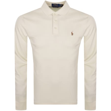 Product Image for Ralph Lauren Long Sleeved Polo T Shirt Cream