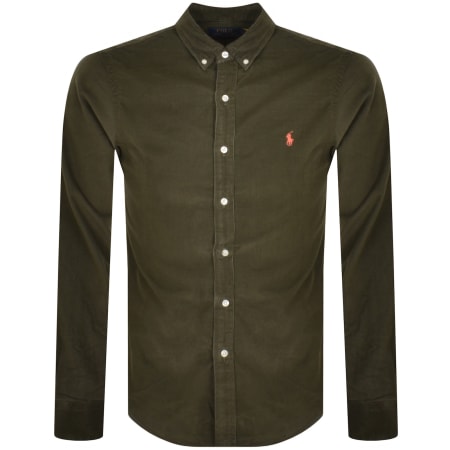 Product Image for Ralph Lauren Long Sleeve Corduroy Shirt Green