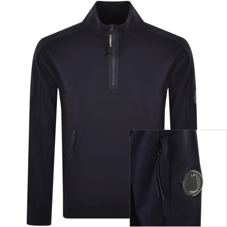 Recommended Product Image for CP Company Half Zip Sweatshirt Navy