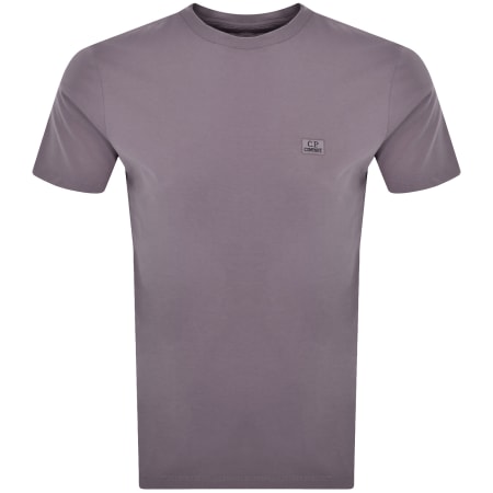 Product Image for CP Company Jersey Logo T Shirt Purple
