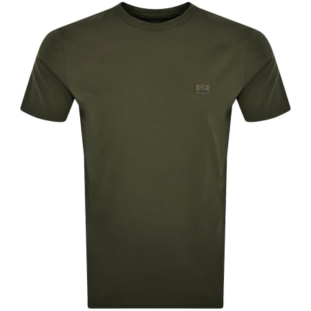 Product Image for CP Company Jersey Logo T Shirt Green