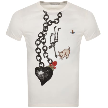 Recommended Product Image for Vivienne Westwood Heart Peru T Shirt Off White