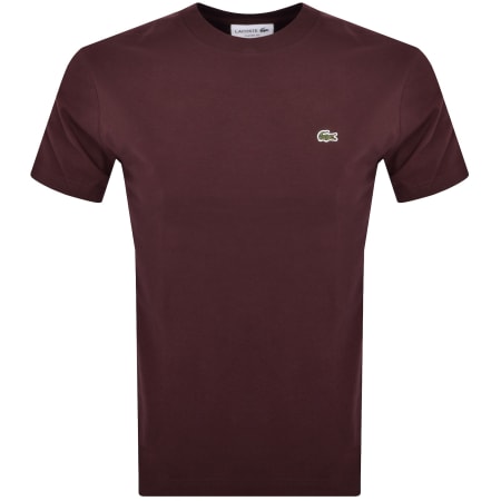 Product Image for Lacoste Crew Neck T Shirt Burgundy