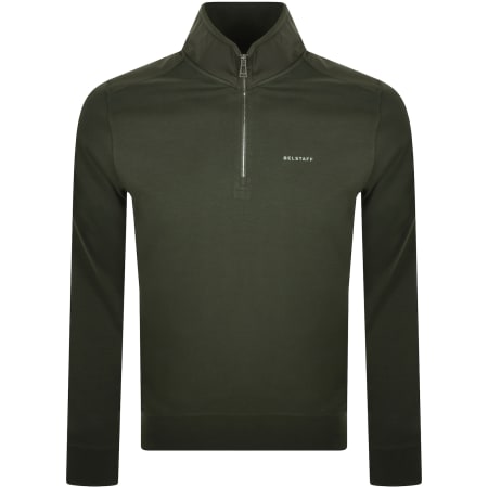 Product Image for Belstaff Alloy Quarter Zip Sweatshirt Green