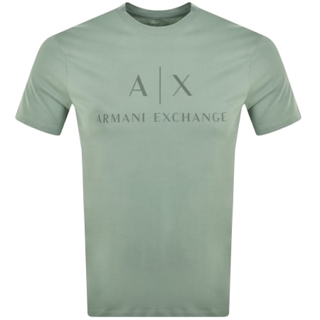 Product Image for Armani Exchange Crew Neck Logo T Shirt Green