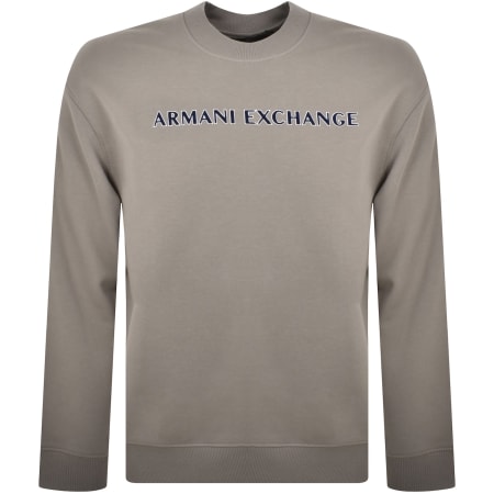 Product Image for Armani Exchange Flocked Logo Sweatshirt Brown