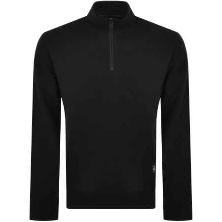 Product Image for Emporio Armani Quarter Zip Sweatshirt Black