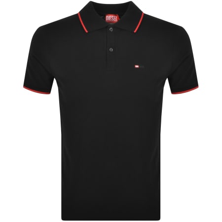 Product Image for Diesel T Ferry Microdiv Polo T Shirt Black