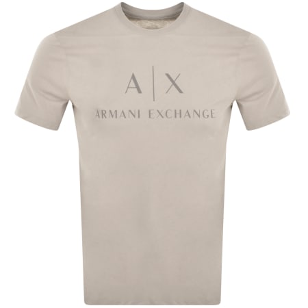 Product Image for Armani Exchange Crew Neck Logo T Shirt Brown