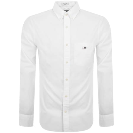 Product Image for Gant Oxford Long Sleeved Shirt White