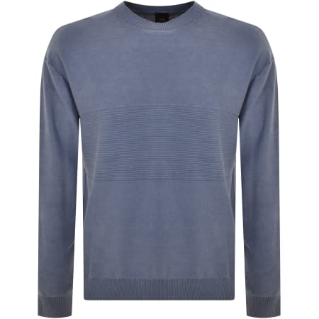 Product Image for Armani Exchange Crew Neck Knit Jumper Blue