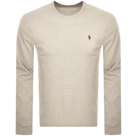 Product Image for Ralph Lauren Long Sleeve Slim Fit T Shirt Beige