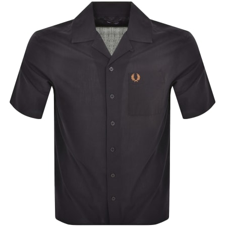 Product Image for Fred Perry Pique Textured Collar Shirt Grey
