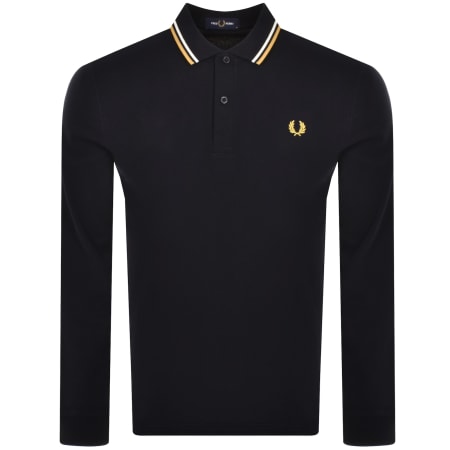 Product Image for Fred Perry Long Sleeved Polo T Shirt Navy