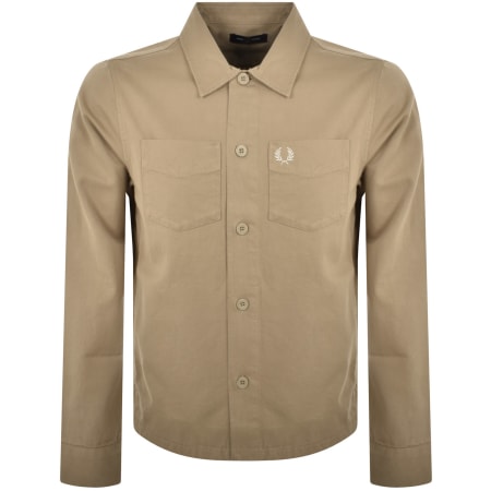 Product Image for Fred Perry Twill Overshirt Beige