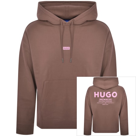 Product Image for HUGO Blue Nazardo Hoodie Brown
