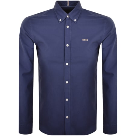 Product Image for BOSS H Roan Long Sleeve Shirt Blue