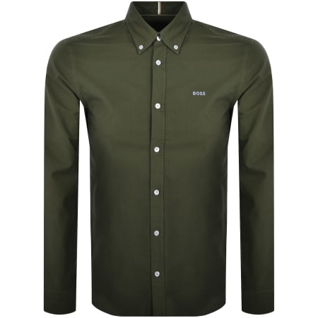Recommended Product Image for BOSS H Roan Long Sleeve Shirt Green