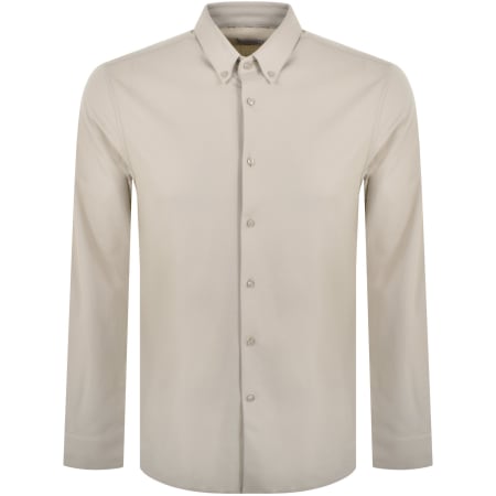 Recommended Product Image for Calvin Klein Long Sleeve Pique Shirt Beige