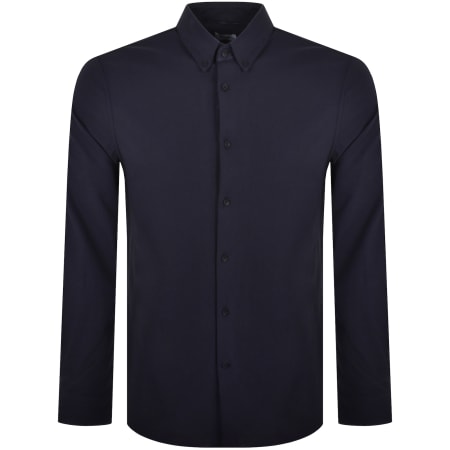Product Image for Calvin Klein Long Sleeve Pique Shirt Navy