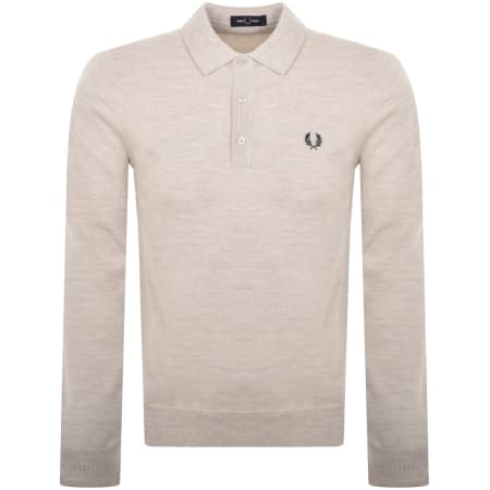Product Image for Fred Perry Long Sleeve Knit Polo Beige