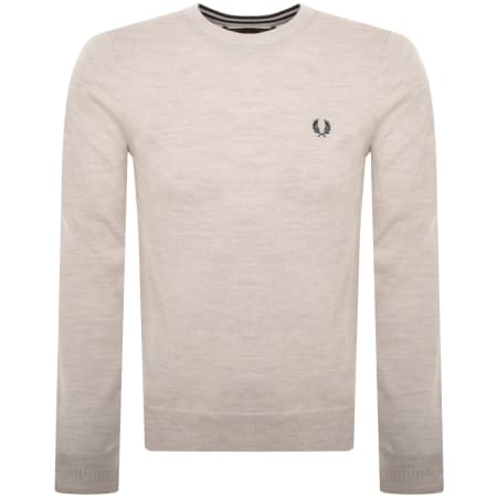 Product Image for Fred Perry Classic Crew Neck Knit Jumper Beige