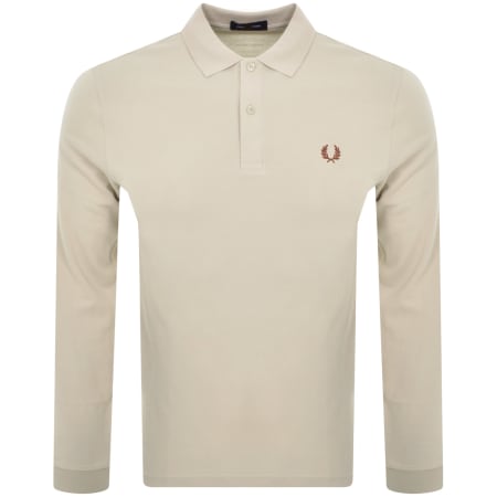 Recommended Product Image for Fred Perry Long Sleeved Pique Polo T Shirt Beige