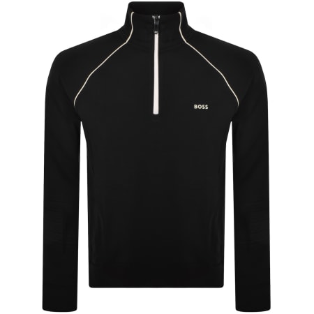 Product Image for BOSS Sweat 1 Half Zip Sweatshirt Black