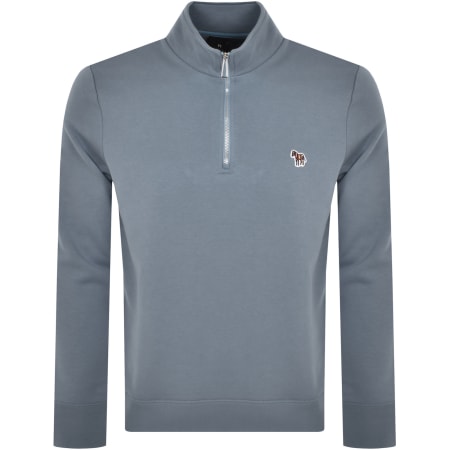 Product Image for Paul Smith Half Zip Sweatshirt Blue