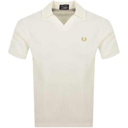 Recommended Product Image for Fred Perry Waffle Polo T Shirt Cream