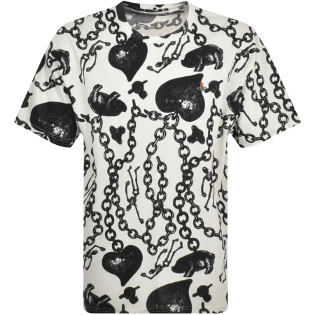 Product Image for Vivienne Westwood Heart Chain T Shirt Cream