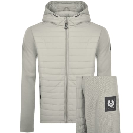 Product Image for Belstaff Vert Full Zip Hooded Cardigan Grey