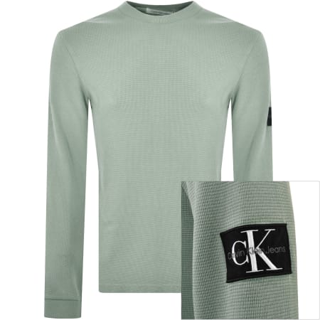 Product Image for Calvin Klein Jeans Long Sleeve Waffle T Shirt Grey