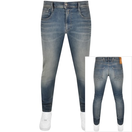 Product Image for Replay Anbass Slim Fit Jeans Light Wash Blue
