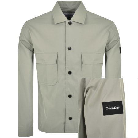 Recommended Product Image for Calvin Klein Cotton Nylon Overshirt Jacket Grey