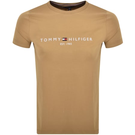 Product Image for Tommy Hilfiger Logo T Shirt Brown