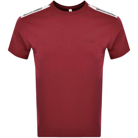 Product Image for Moschino Logo T Shirt Burgundy