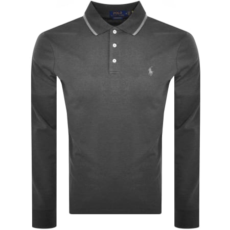 Product Image for Ralph Lauren Long Sleeve Polo T Shirt Grey