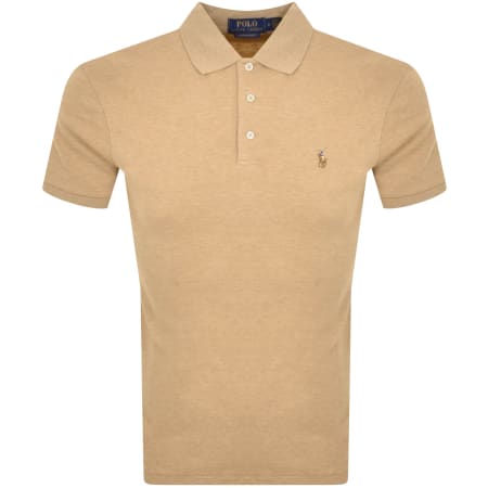 Product Image for Ralph Lauren Custom Slim Fit Polo T Shirt Beige