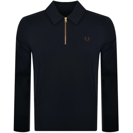 Product Image for Fred Perry Half Zip Smock Sweatshirt Navy