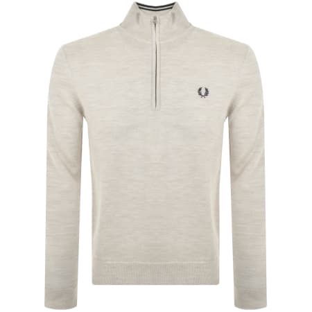 Product Image for Fred Perry Classic Half Zip Jumper Beige