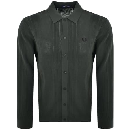Product Image for Fred Perry Long Sleeved Knit Shirt Green