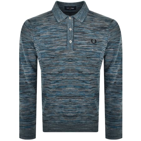 Product Image for Fred Perry Long Sleeve Polo T Shirt Blue
